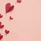 Red paper hearts isolated on pink background - PhotoDune Item for Sale