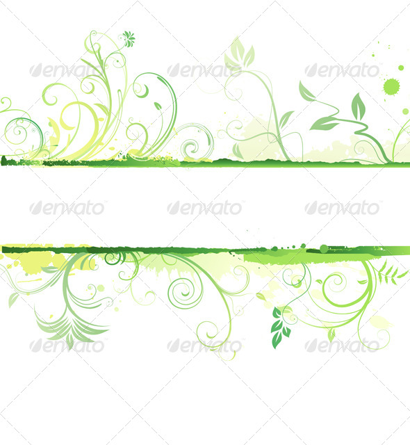 Floral Decorative Banner - Borders Decorative