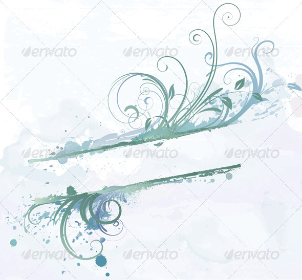 Floral Decorative Banner - Borders Decorative