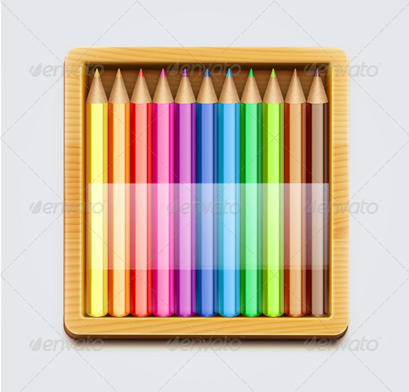 Color Pencils - Objects Vectors