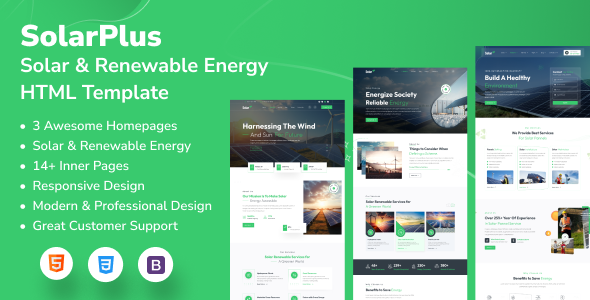 SolarPlus - Solar & Renewable Energy HTML Template by Theme-Junction