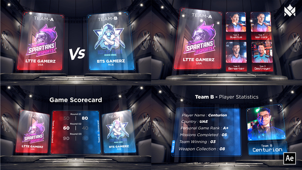 E-Sports Games Graphics Pack broadcast-packages template preview