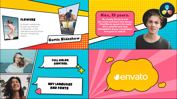 Comic Slideshow for DaVinci Resolve