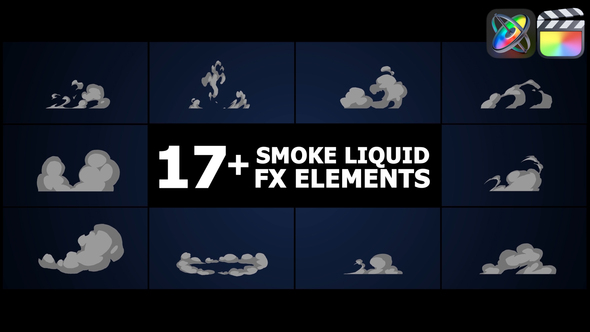 Smoke Liquid Style Elements | FCPX