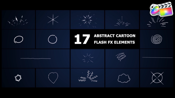 Abstract Cartoon Flash FX Elements | FCPX