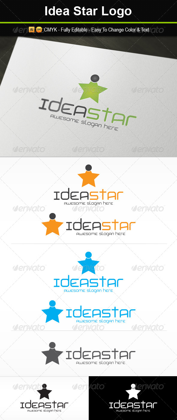 Idea Star Logo - Symbols Logo Templates