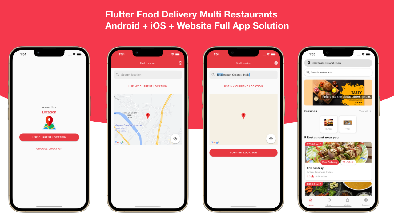 Flutter 3 Food Delivery Multi Restaurants Laravel Backend (Android ...