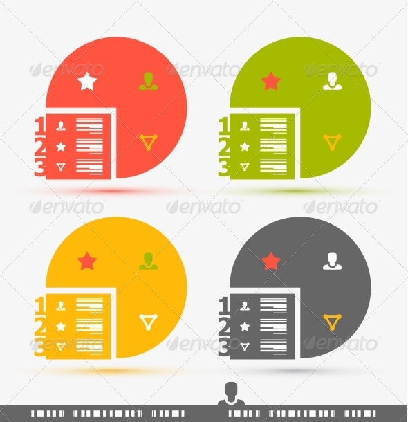 Numbered Banner Design Template - Web Technology