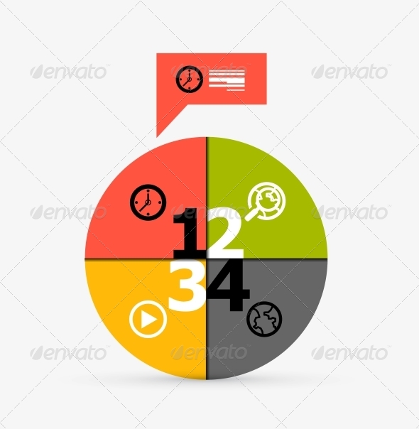 Numbered Banner Design Template - Web Technology