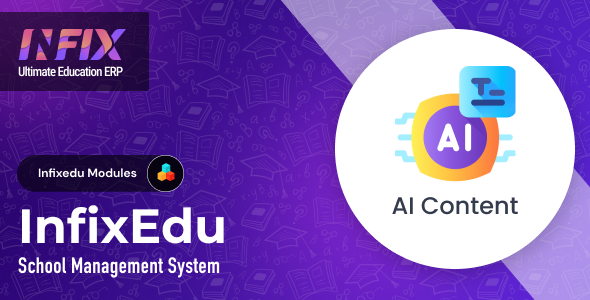 AI Content Module  InfixEdu School  School Management System Software