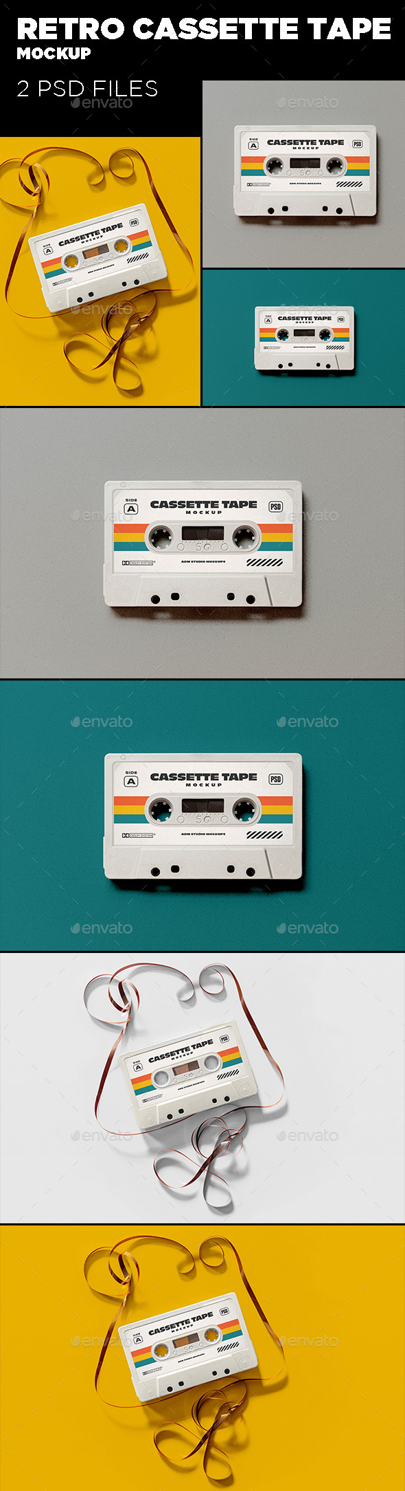 Retro Audio Cassette Tape Mokcup