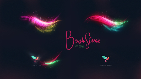 Brush Streak Logo Reveal