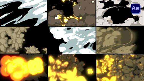 Cartoon Explosion Transitions [After Effects]