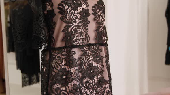 Dress in a clothes shop alt