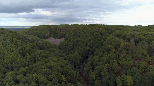 Aerial View of Valley in National Park