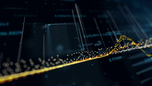 Financial Business Chart with Diagrams and Stock Numbers Showing Profits and Losses Over Time alt
