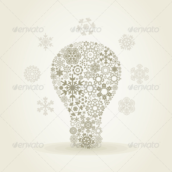 Snowflake Bulb - Christmas Seasons/Holidays