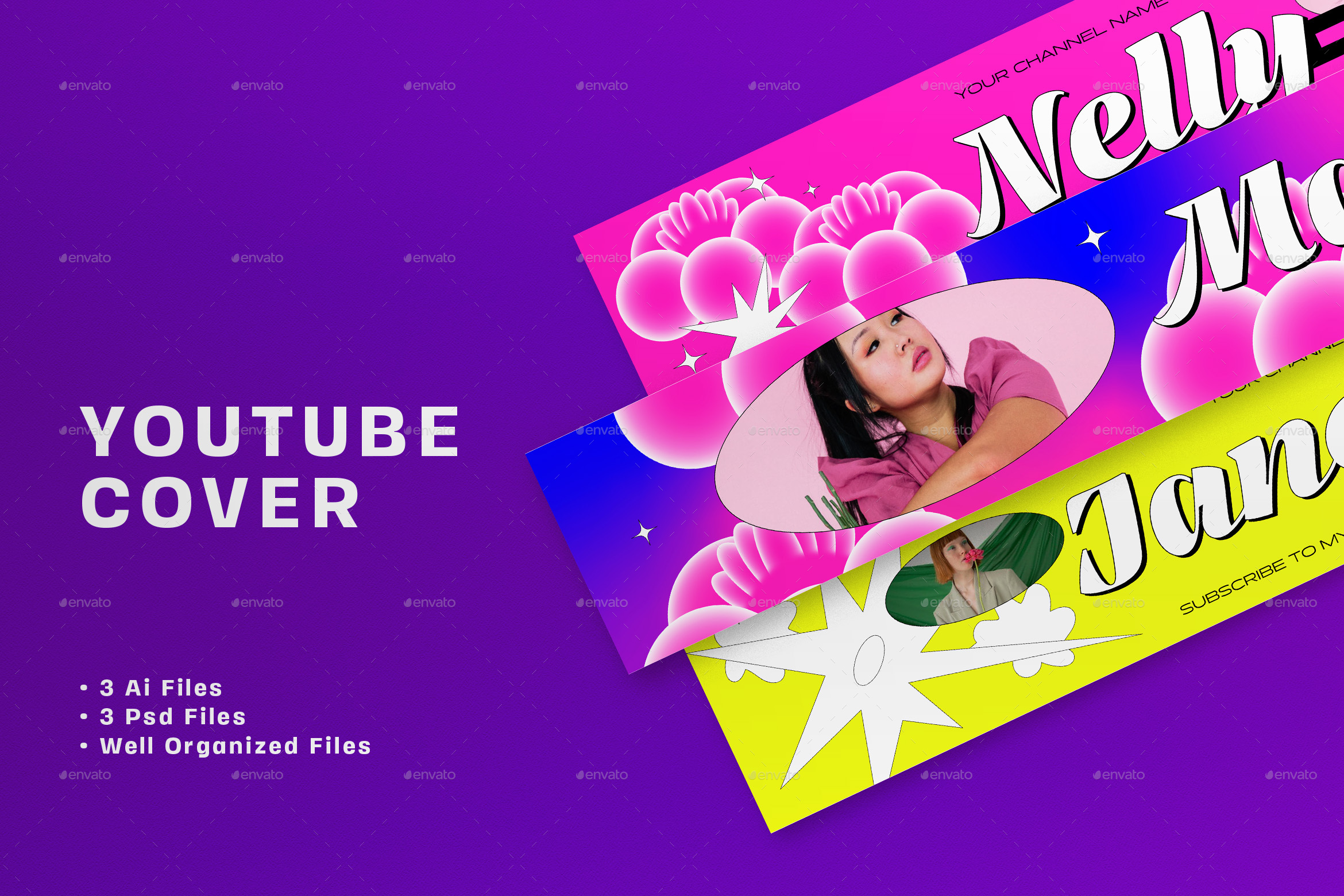 Playful Gradient YouTube Cover, Web Elements GraphicRiver