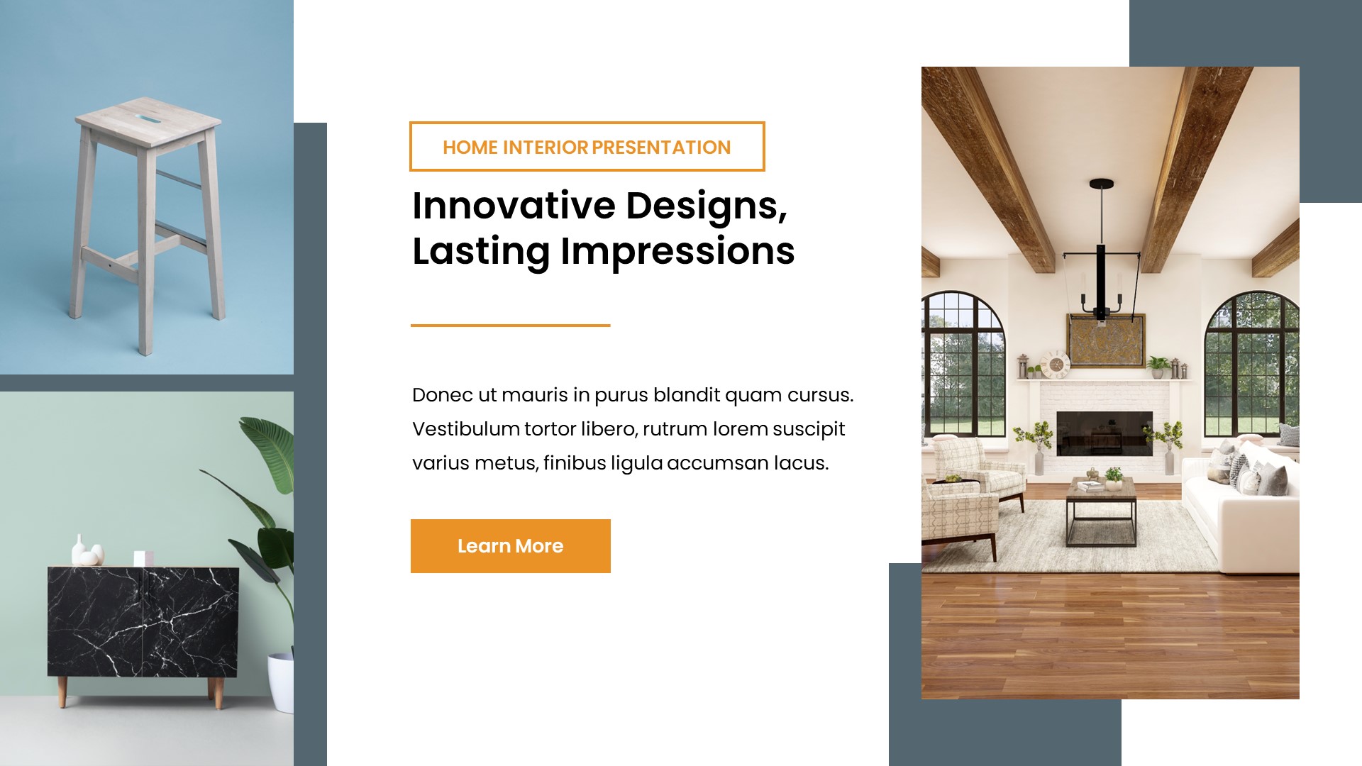 Interio - Interior Design Google Slides Template, Presentation Templates