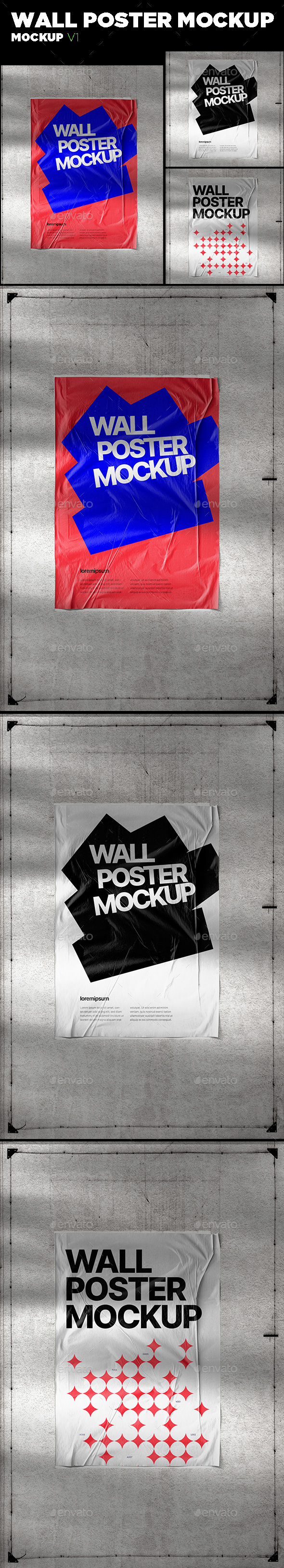 [DOWNLOAD]Wall Poster Mockup V1