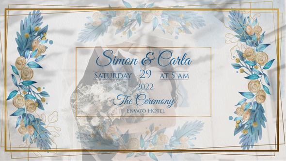 Wedding Invitation Premiere Pro template preview