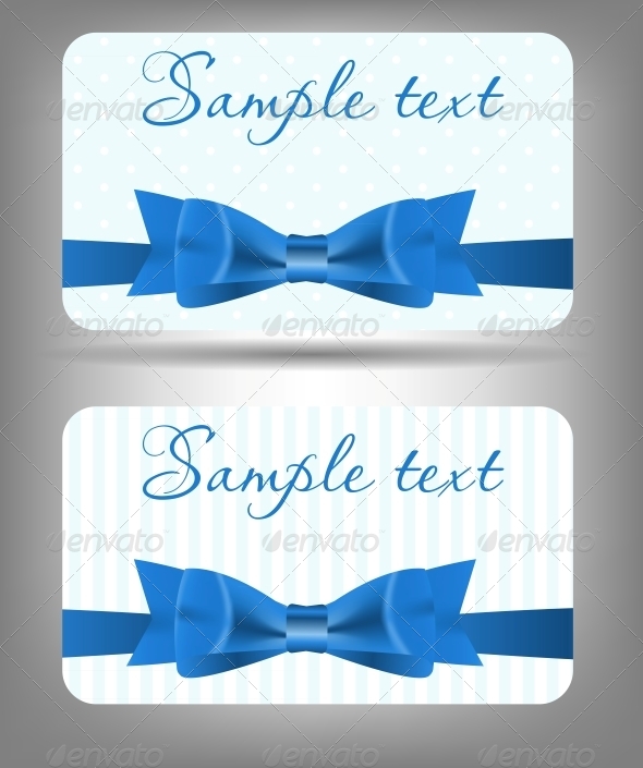 Card with Bow and Ribbon - Abstract Conceptual