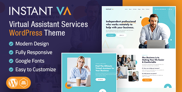 Instant VA | Virtual Assistant WordPress Theme