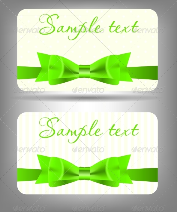 Card with Bow and Ribbon - Abstract Conceptual