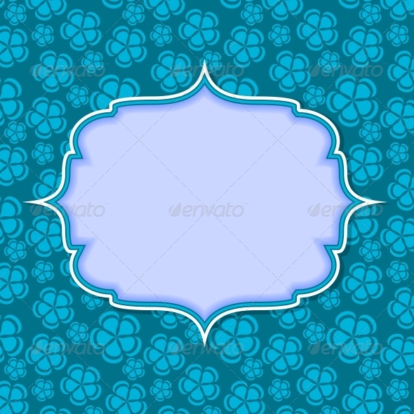 Frame on Retro Vintage Seamless Background - Abstract Conceptual