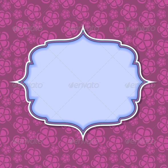 Frame on Retro Vintage Seamless Background - Abstract Conceptual