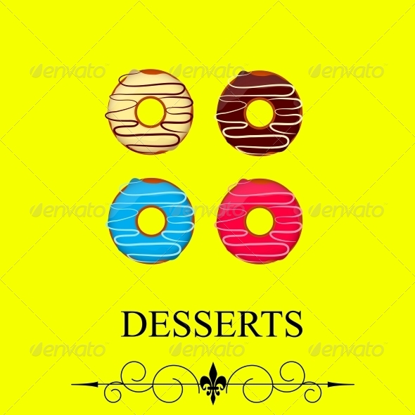 Vector Dessert Menu - Abstract Conceptual