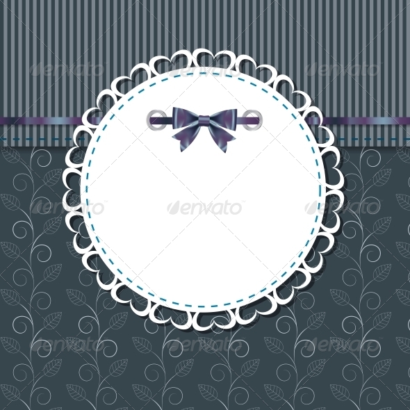 Vintage Frame with Bow - Abstract Conceptual