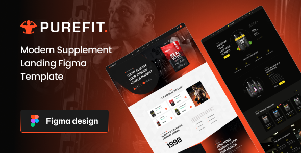 Purefit – Health Supplement Figma Template