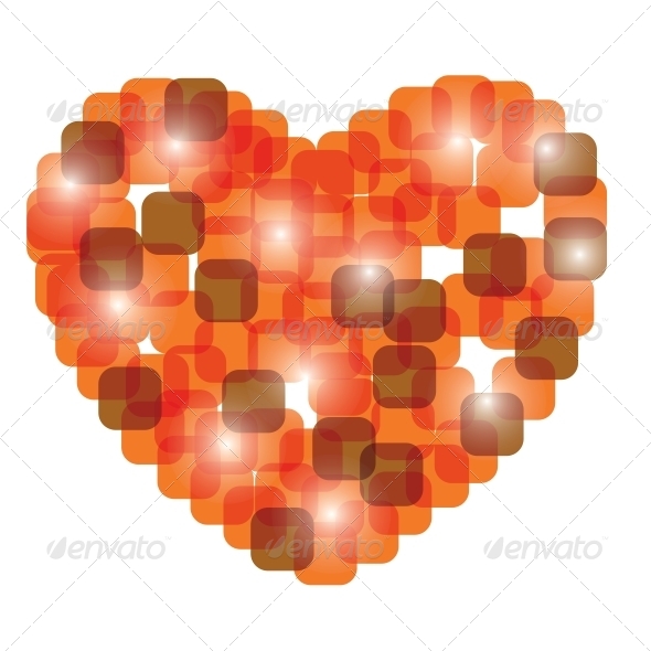 Red Valentine Heart - Decorative Symbols Decorative
