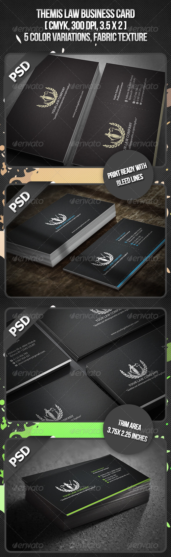 Themis Law Business Card - Business Cards Print Templates