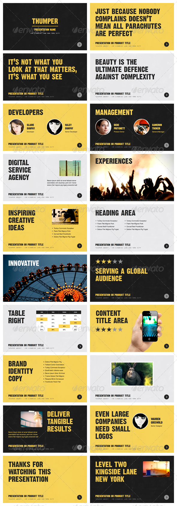 Thumper - Keynote Presentation Template - Creative Keynote Templates