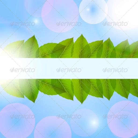 Leaves in the Sky. Vector. - Flowers & Plants Nature