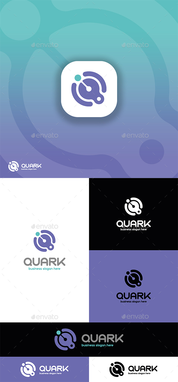 Quark - Abstract Vector Logo Q