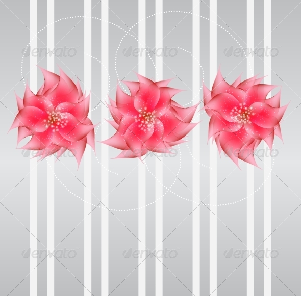 Romantic Flower vector Background - Flowers & Plants Nature