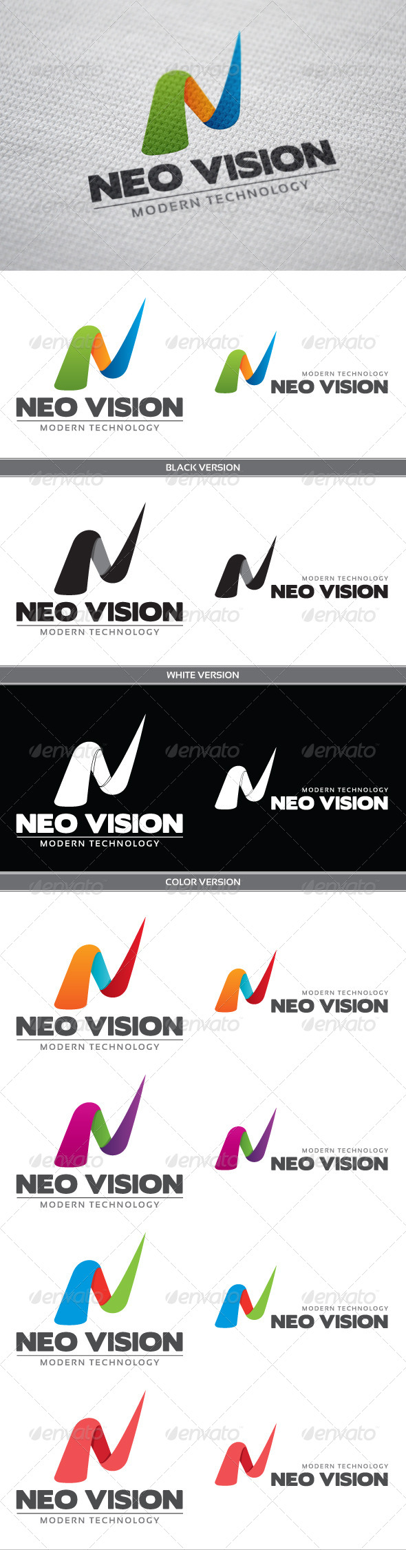 Neo Vision Logo - Letters Logo Templates