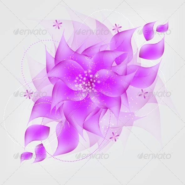 Romantic Flower vector Background - Flowers & Plants Nature