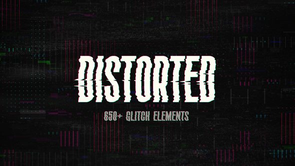 Distorted - 650+ Glitch Elements For Premiere Pro