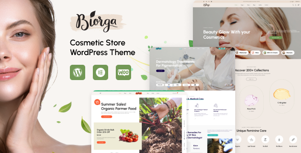 Biorga - Elementor Beauty Cosmetics Shop WordPress Theme