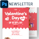 Valentine's Day Gift Shop Email Newsletter PSD Template