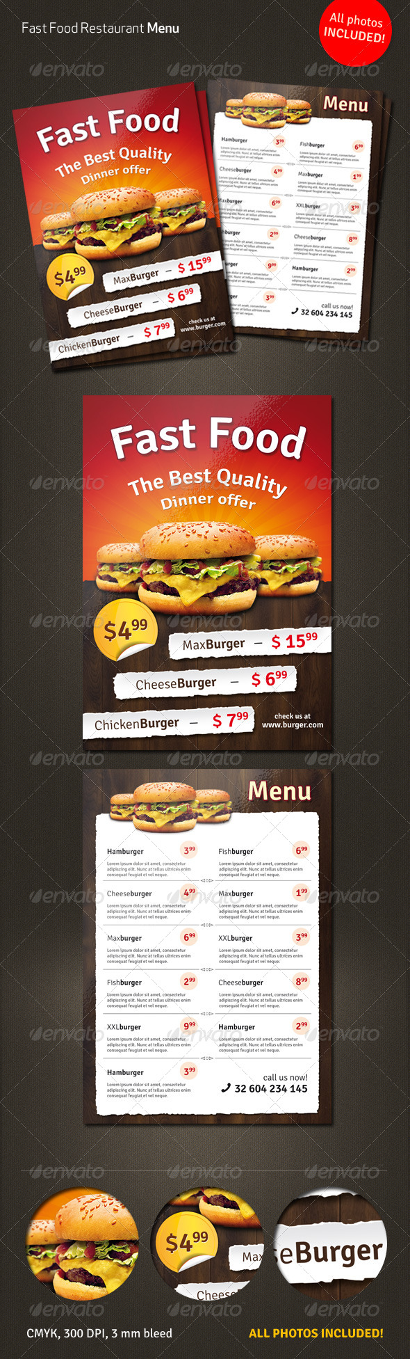 Fast Food Menu Flyer - Restaurant Flyers