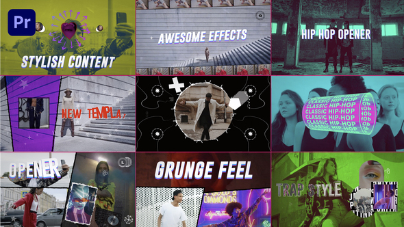 Versatile Grunge Opener Premiere Pro template preview