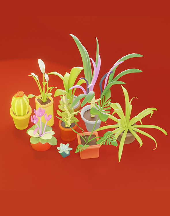 Low Poly Houseplants Pack