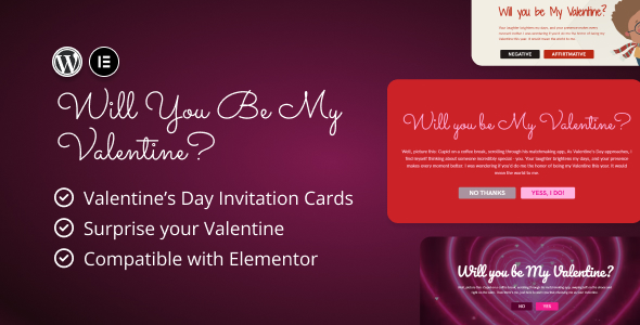 Free download Valentine's Day Invitations for Elementor