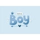 Its a Boy 3d Lettering for Kids Design in Pastel