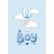 Its a Boy 3d Lettering and Hot Air Balloon